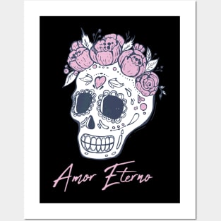 Amor Eterno Skull Posters and Art